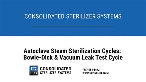 steam autoclave leak testing